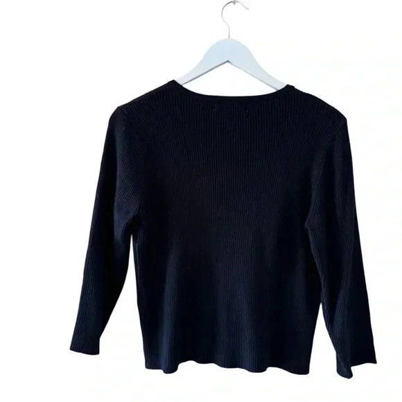 Philosophy Ribbed Knit Front Zipper Long Sleeves  Sweater Cardigan SZ PXL #1962 - Picture 5 of 9